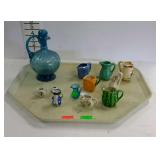 Glass & miniatures - Blown glass ewer pitcher