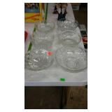 Glassware - lot of six bowls - one is footed