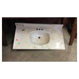 36" cultured marble vanity sink new never