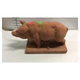 Terracotta Pig Figure, 14" long