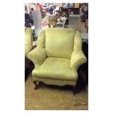 Living Room Accent Chair, gold colored upholstery