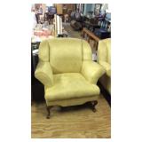 Living Room Accent Chair, gold colored upholstery