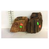 Two baseball gloves