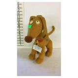 Movie character dog, barks when toy squeeze belly