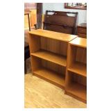 Modern Teakwood Bookcase, 2 shelves for storage,