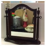 Mahogany Dressing /shaving or makeup mirror, self