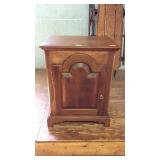 Nightstand Cabinet, mahogany finish with paneled