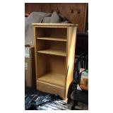 Maple Storage shelf cabinet with one drawer and