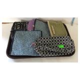 Tray of makeup bags