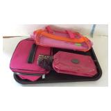 Tray of makeup bags