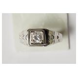 Sterling Silver Cubic Zirconia Men