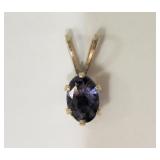 Sterling Silver Iolite Pendant