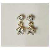 14KT Yellow Gold Cubic Zirconia Earrings