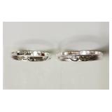Two Matching Sterling Silver Rings