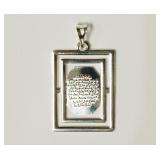 Sterling Silver Pendant with Arabic Script