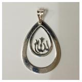 Sterling Silver Pendant with Allah Symbol