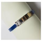 Blue & Metal Strap Bracelet