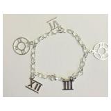 Sterling Silver (approx 11.85g) Roman Numerals