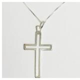 Sterling Silver Cross & Chain (16" Inch) Necklace