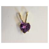 14kt Yellow Gold Amethyst (0.28ct) Heart Shape