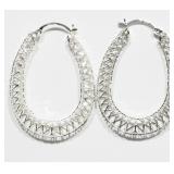 Sterling Silver (approx 8.30g) Two Set Hoop