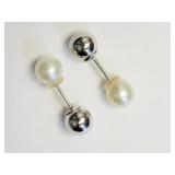 Sterling Silver Freshwater Pearl (approx 1.35g)
