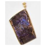 14kt Yellow Gold Natural Ammolite Stone (approx