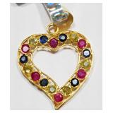 18kt Yellow Gold Multi-Color Sapphire & Ruby