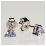 Sterling Silver Tanzanite (0.60ct) Earrings