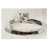 14kt White Gold Diamond (0.27ct) Solitaire Ring