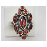 Sterling Silver Garnet (7.50ct) Ring, size 7.75