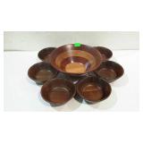 Seven Piece wooden bowl set, salad or what ever