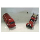 Two Ertl die cast Texaco banks with keys- one 1929