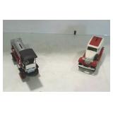Two Ertl die cast Texaco truck banks with keys -