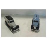 Two Ertl die cast truck banks with keys - one 1932