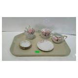 Noritake Azalea china, tray lot - creamer, sugar