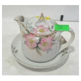 Noritake Azalea china - syrup pitcher with lid and