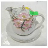 Noritake Azalea china - syrup pitcher with lid and