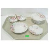 Noritake Azalea china, tray lot - pedestal bonbon