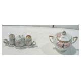 Noritake Azalea china - 4-pc condiment set, and