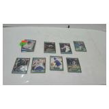 Nine Nolan Ryan baseball cards. Ranging from