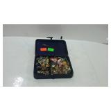 Small jewelry box with costume jewelry.