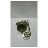 Cast iron wall mount bell with motorcycle design