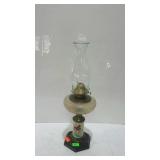 Oil lamp with porcelain base, Eagle burner, and