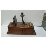 Vintage oak cased wall phone by "Stromberg-Carlson