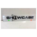 "Showcase" plexiglass sign insert, 7" x 31" long