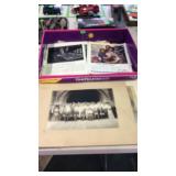 Photo and papers lot, 2 big photos of class