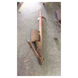 Vintage corn seed sower, wooden handled with the