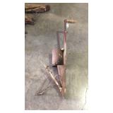 Vintage corn seed sower, wooden handled with the