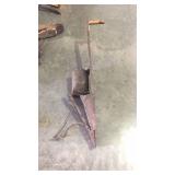 Vintage corn seed sower, wooden handled with the